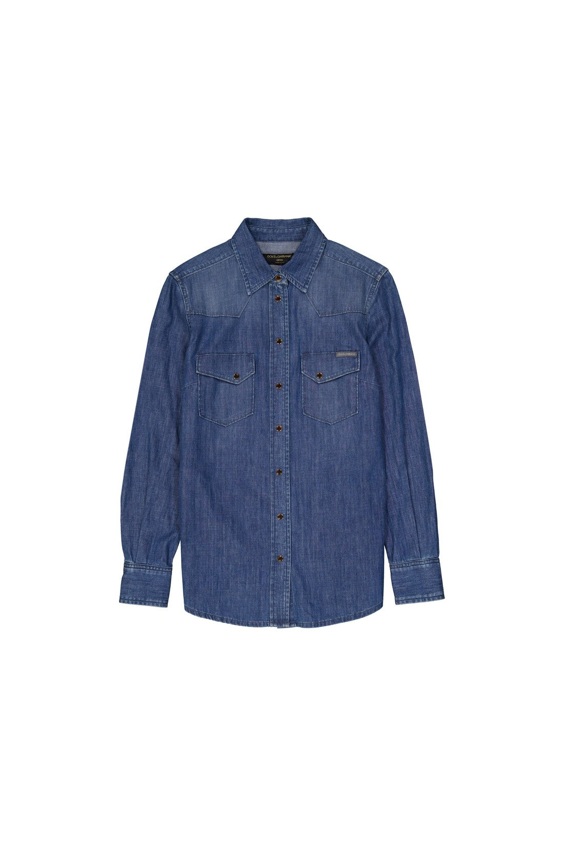 DOLCE & GABBANA-OUTLET-SALE-Dolce & Gabbana Denim Shirt-ARCHIVIST