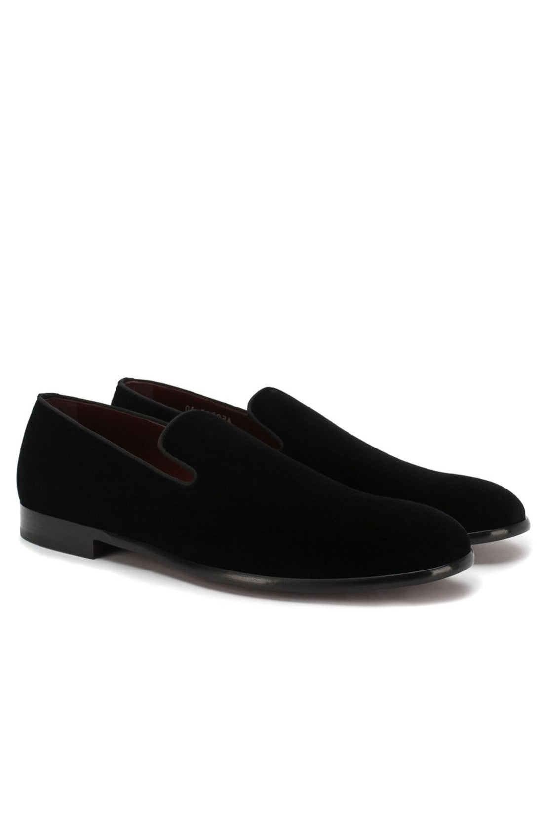 DOLCE & GABBANA-OUTLET-SALE-Dolce & Gabbana Gg Velvet Loafers-ARCHIVIST