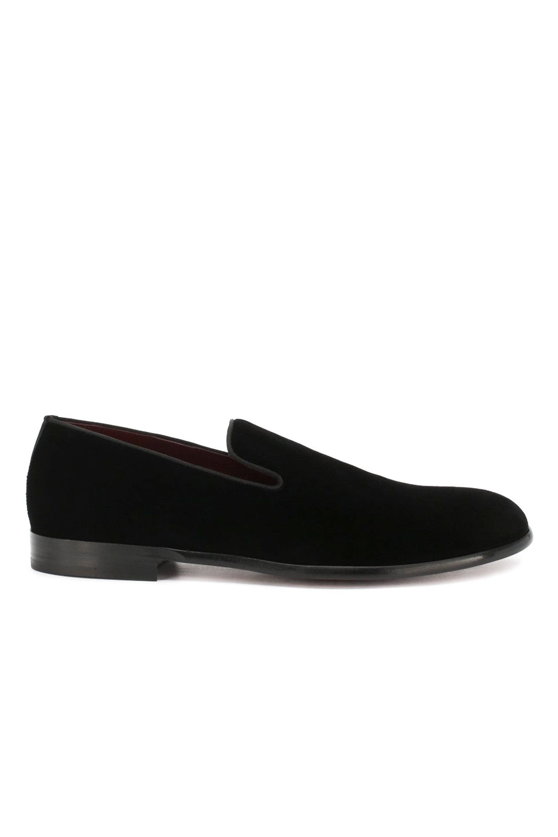 DOLCE & GABBANA-OUTLET-SALE-Dolce & Gabbana Gg Velvet Loafers-ARCHIVIST