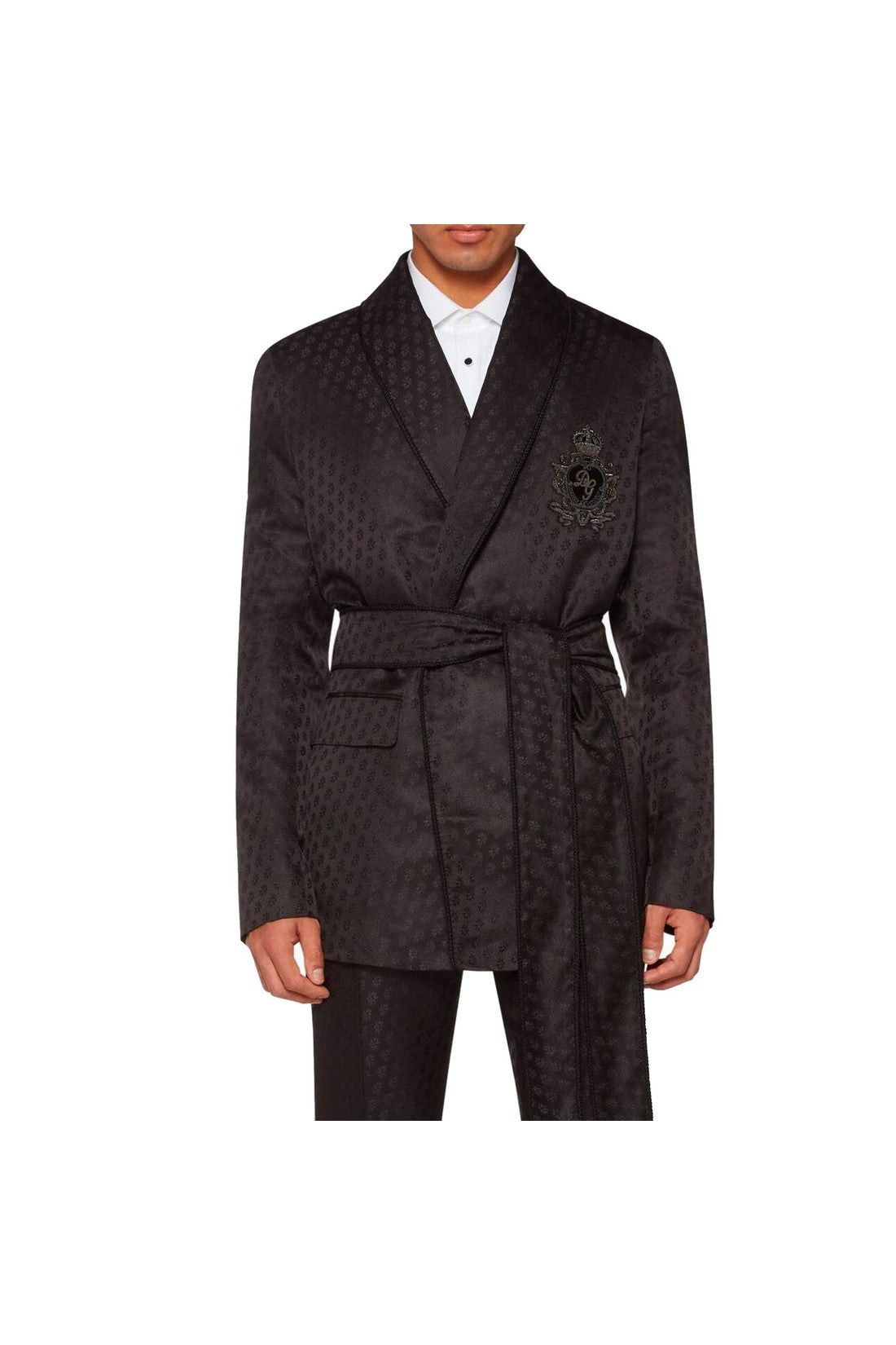 DOLCE & GABBANA-OUTLET-SALE-Dolce & Gabbana Jacquard Tuxedo Jacket-ARCHIVIST