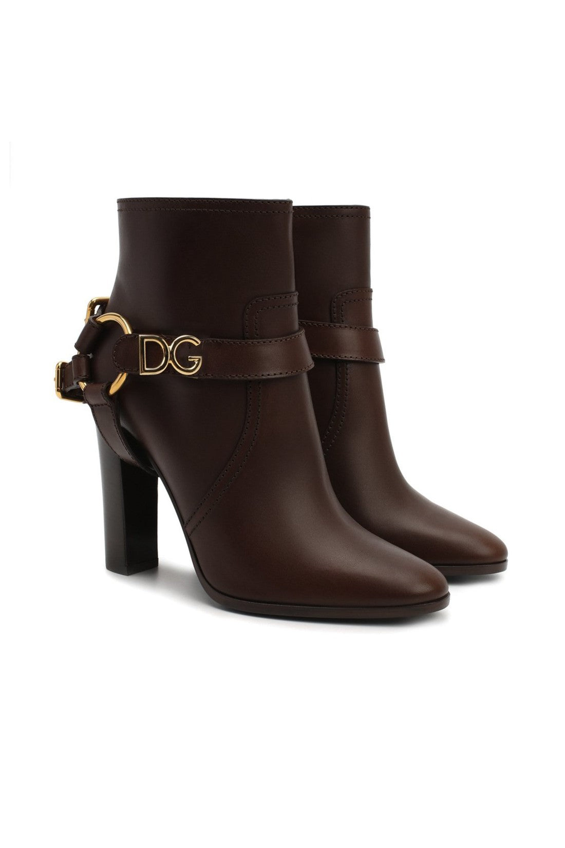 DOLCE & GABBANA-OUTLET-SALE-Dolce & Gabbana Leather Ankle Boots-ARCHIVIST