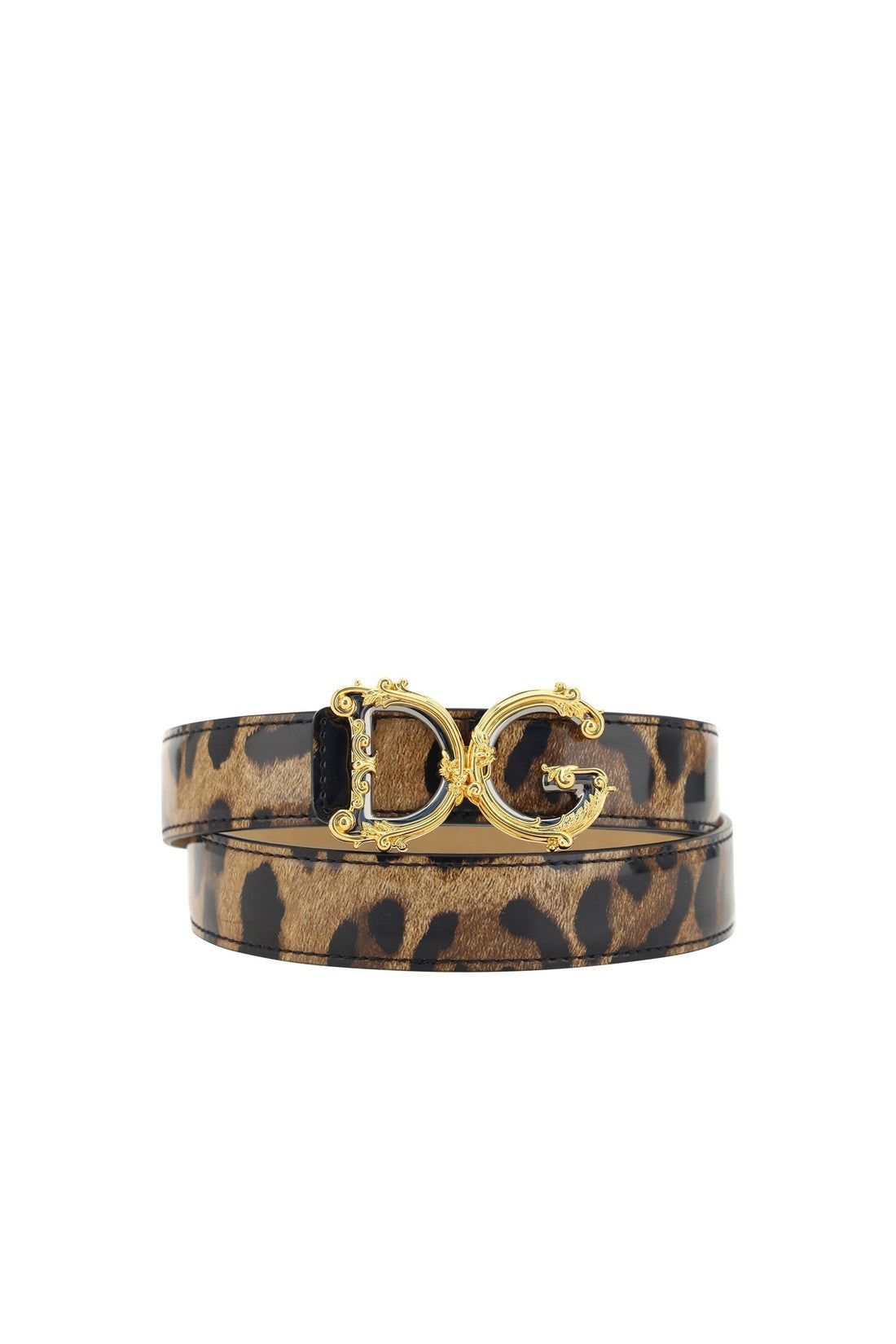 DOLCE & GABBANA-OUTLET-SALE-Dolce & Gabbana Leather Logo Belt-ARCHIVIST