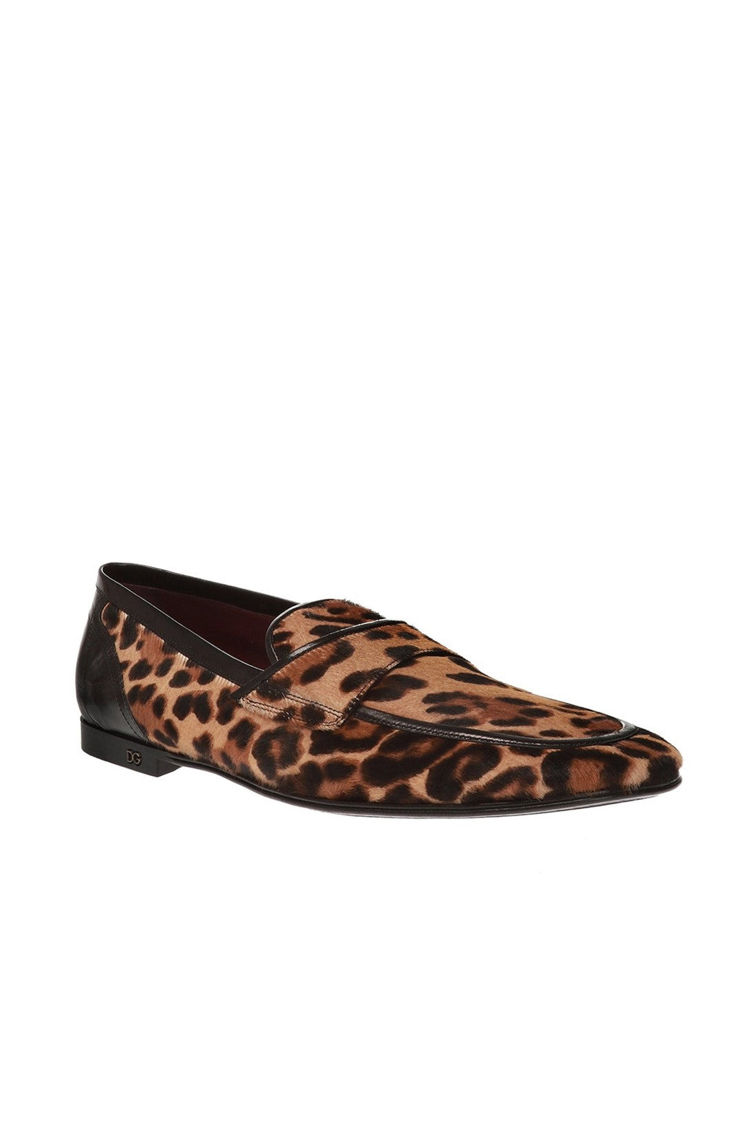 Dolce & Gabbana-OUTLET-SALE-Dolce & Gabbana Leopard Print Pony Hair Loafers-ARCHIVIST