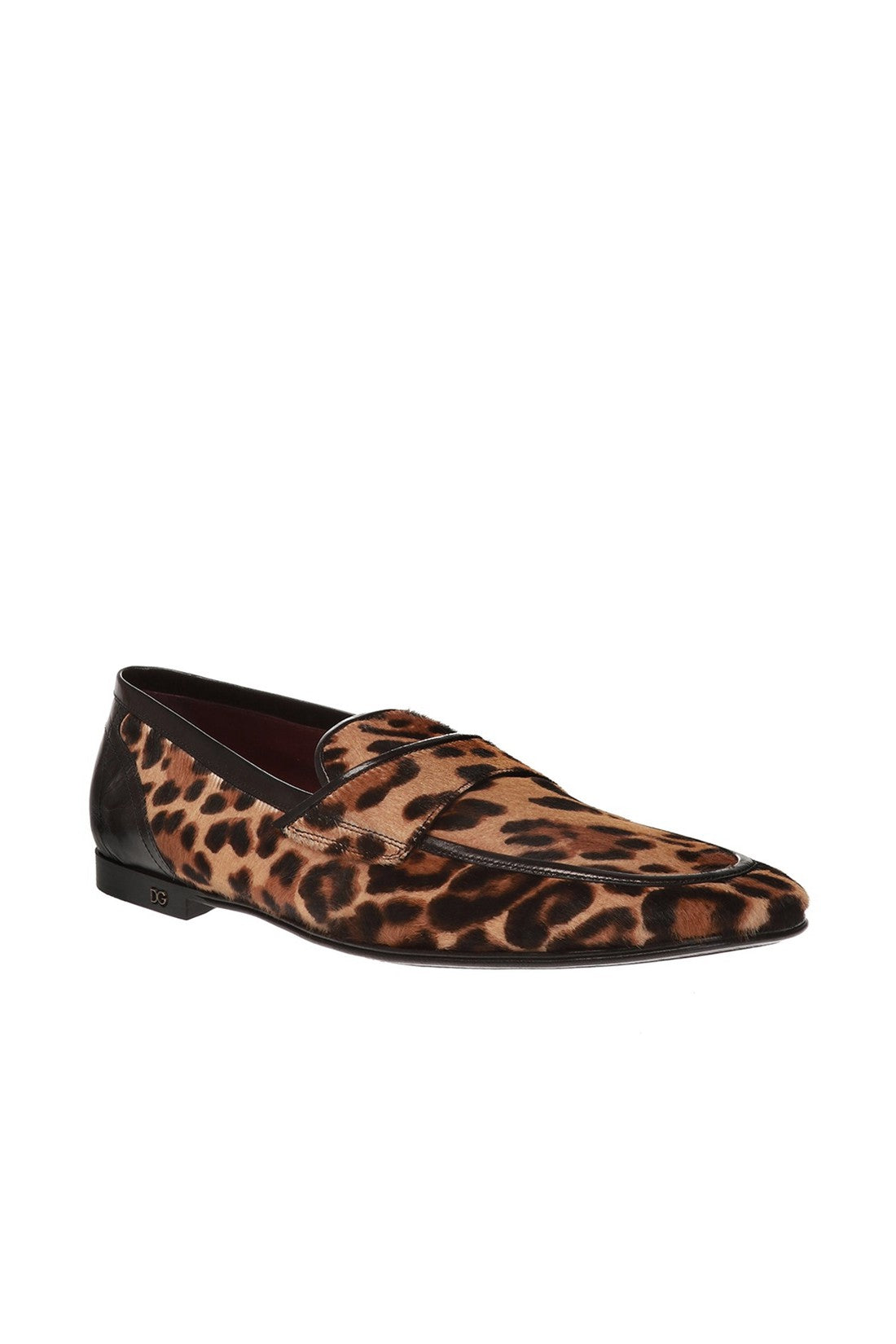 DOLCE & GABBANA-OUTLET-SALE-Dolce & Gabbana Leopard Print Pony Hair Loafers-ARCHIVIST