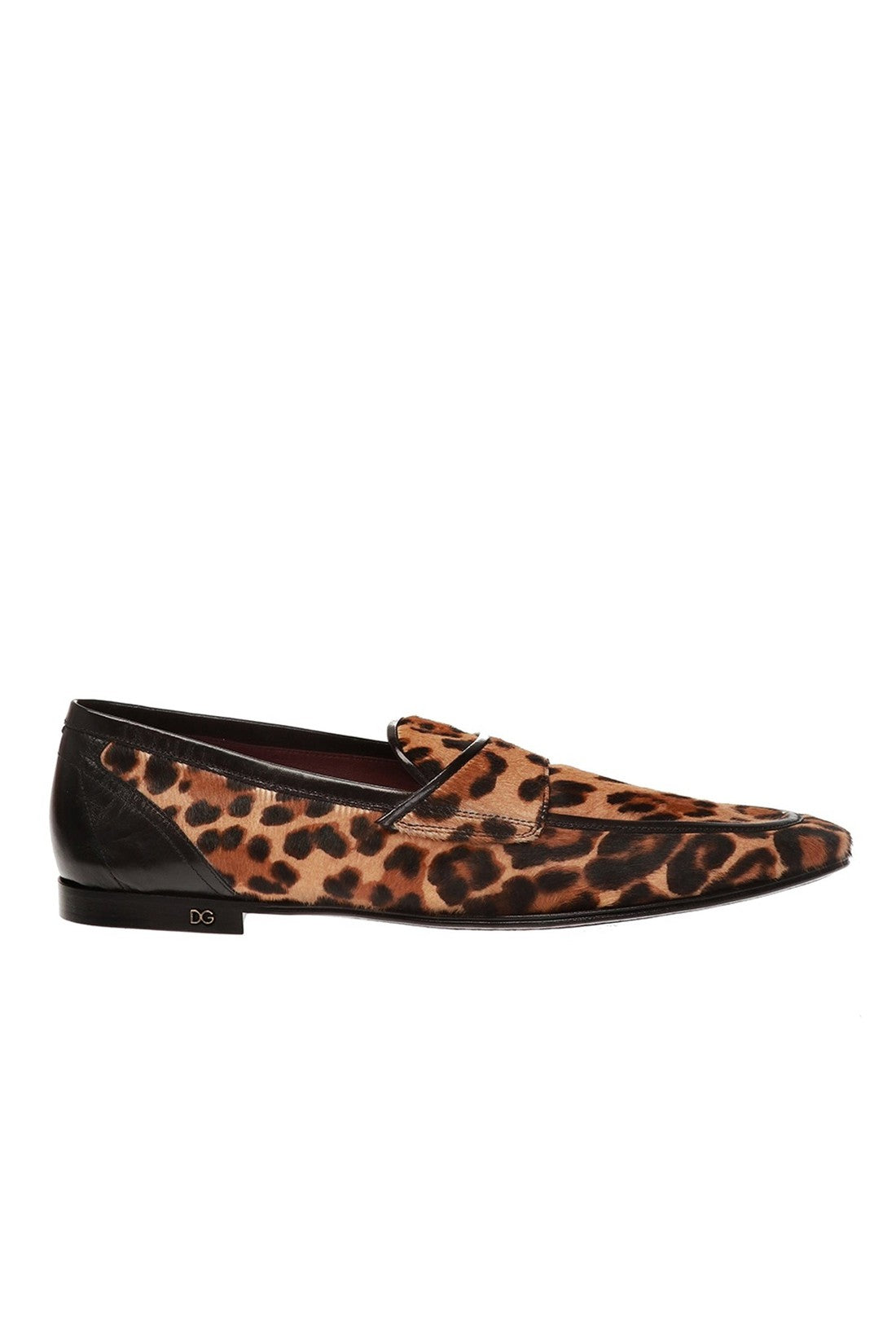 Dolce & Gabbana-OUTLET-SALE-Dolce & Gabbana Leopard Print Pony Hair Loafers-ARCHIVIST