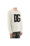 DOLCE & GABBANA-OUTLET-SALE-Dolce & Gabbana Linen Logo Sweater-ARCHIVIST