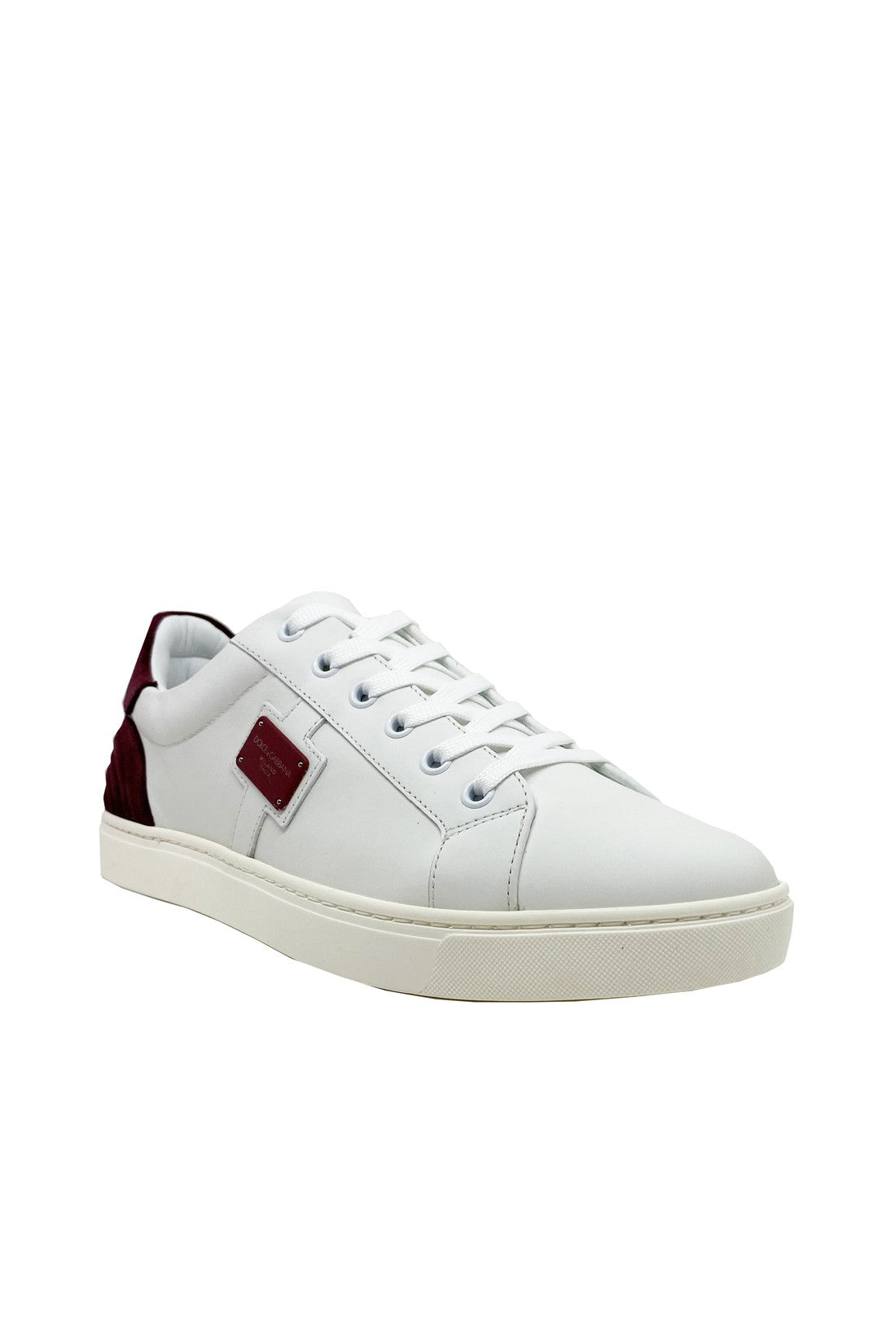 DOLCE & GABBANA-OUTLET-SALE-Dolce & Gabbana Logo Leather Sneakers-ARCHIVIST