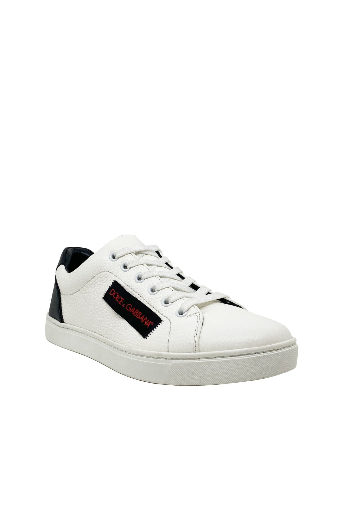 DOLCE & GABBANA-OUTLET-SALE-Dolce & Gabbana Logo Leather Sneakers-ARCHIVIST