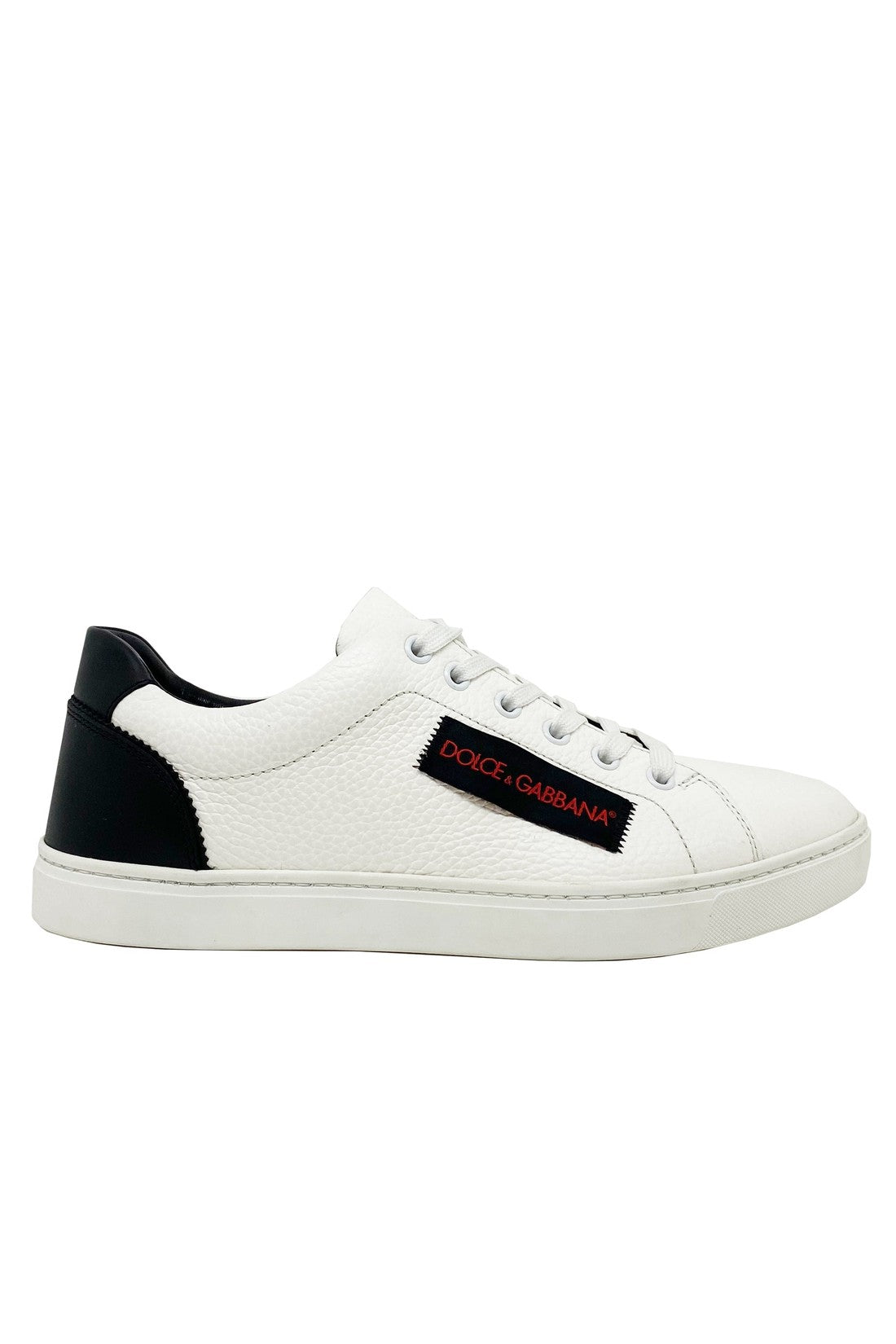 DOLCE & GABBANA-OUTLET-SALE-Dolce & Gabbana Logo Leather Sneakers-ARCHIVIST