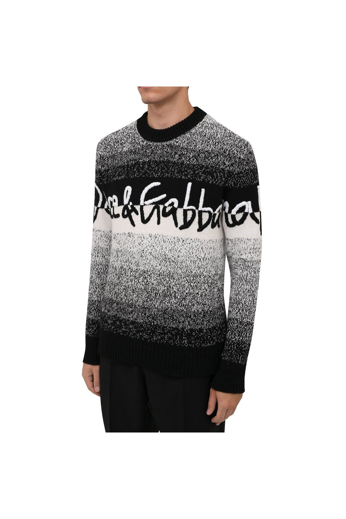 DOLCE & GABBANA-OUTLET-SALE-Dolce & Gabbana Logo Sweater-ARCHIVIST