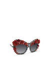 DOLCE & GABBANA-OUTLET-SALE-Dolce & Gabbana Rose Cat-Eye Sunglasses-ARCHIVIST