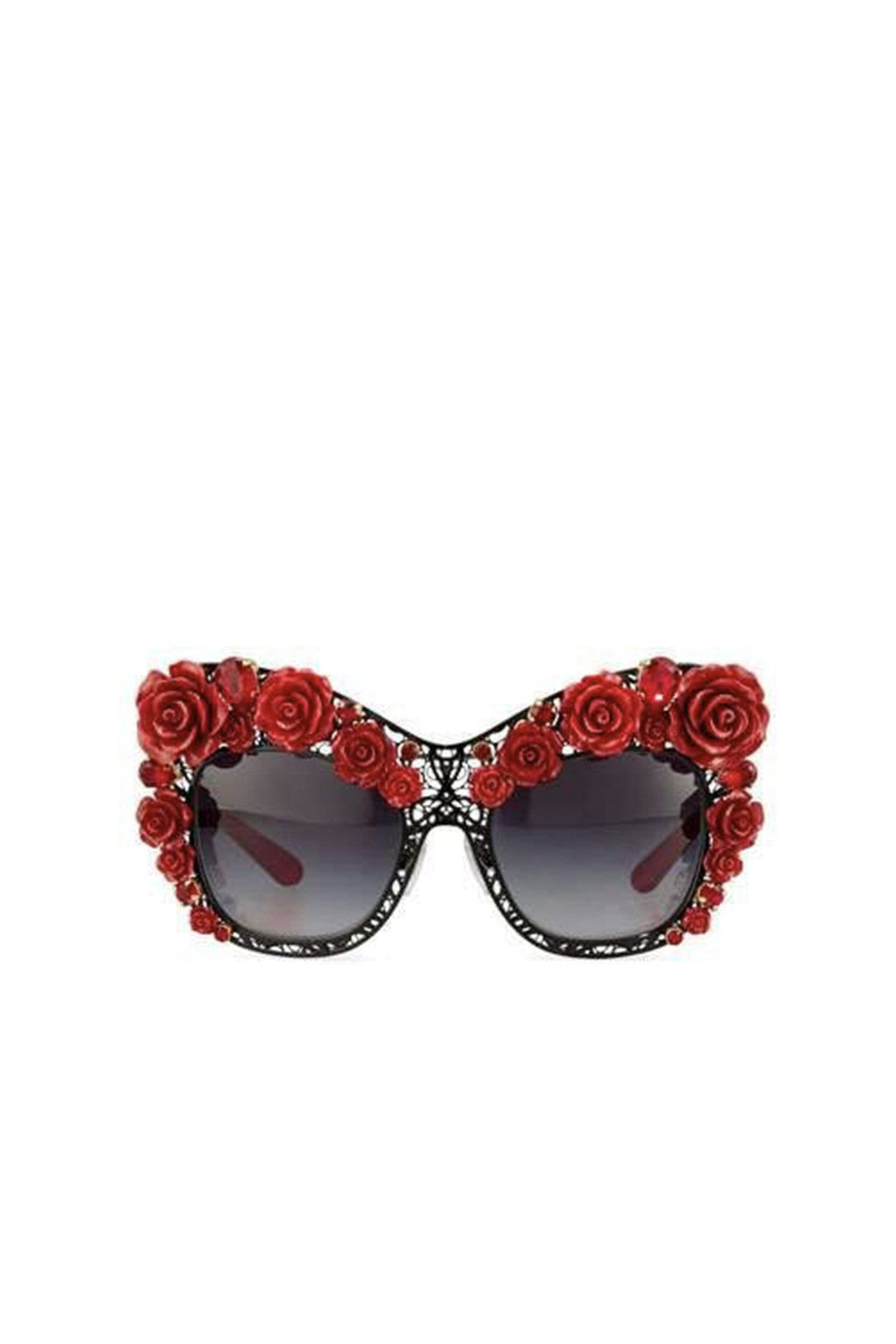 DOLCE & GABBANA-OUTLET-SALE-Dolce & Gabbana Rose Cat-Eye Sunglasses-ARCHIVIST