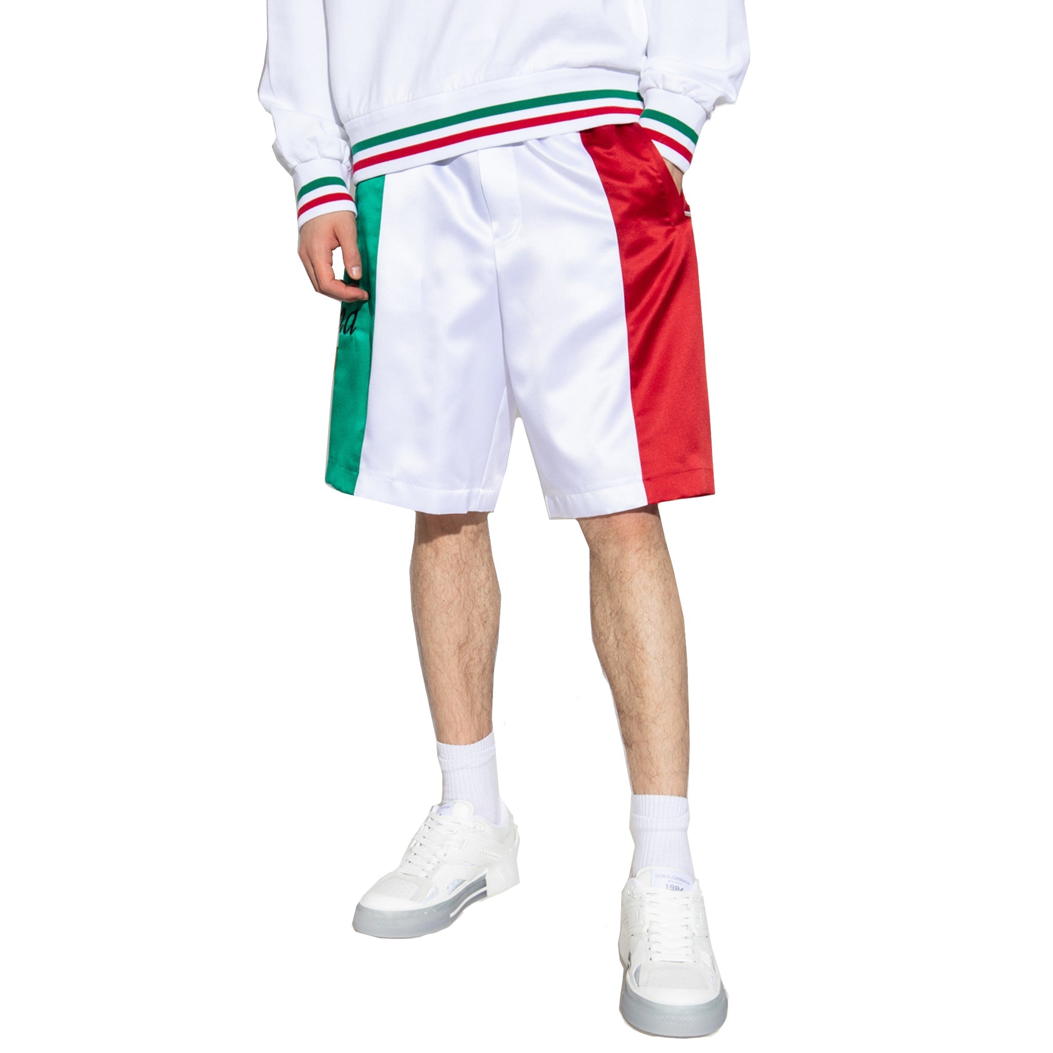 DOLCE & GABBANA-OUTLET-SALE-Dolce & Gabbana Satin Shorts-ARCHIVIST