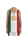 DOLCE & GABBANA-OUTLET-SALE-Dolce & Gabbana Satin Tank T-shirt-ARCHIVIST