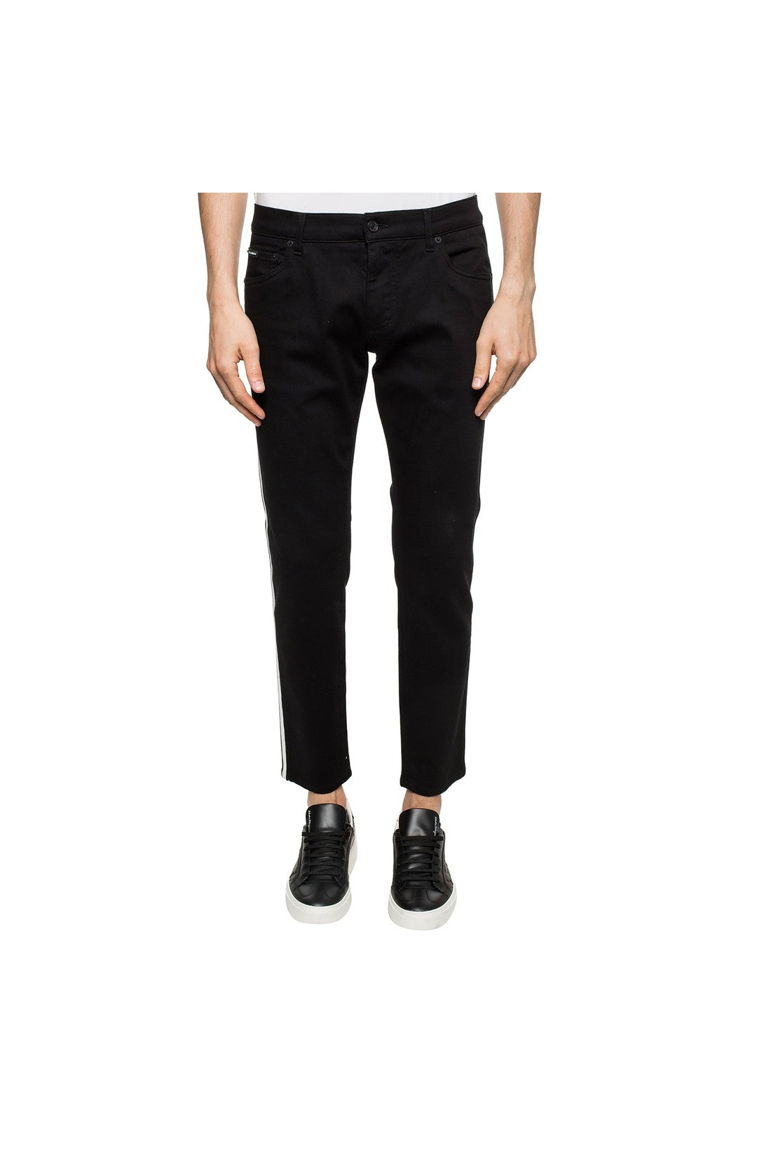 DOLCE & GABBANA-OUTLET-SALE-Dolce & Gabbana Side Stripe Jeans-ARCHIVIST