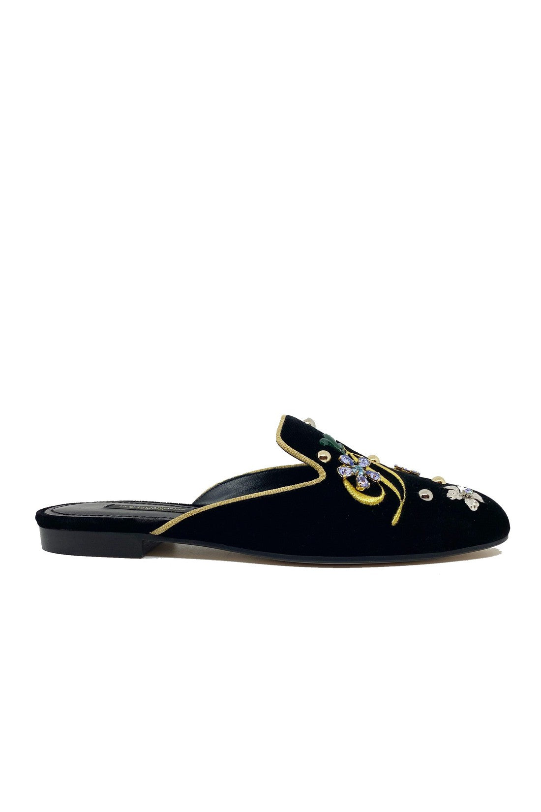 DOLCE & GABBANA-OUTLET-SALE-Dolce & Gabbana Velvet Mules-ARCHIVIST