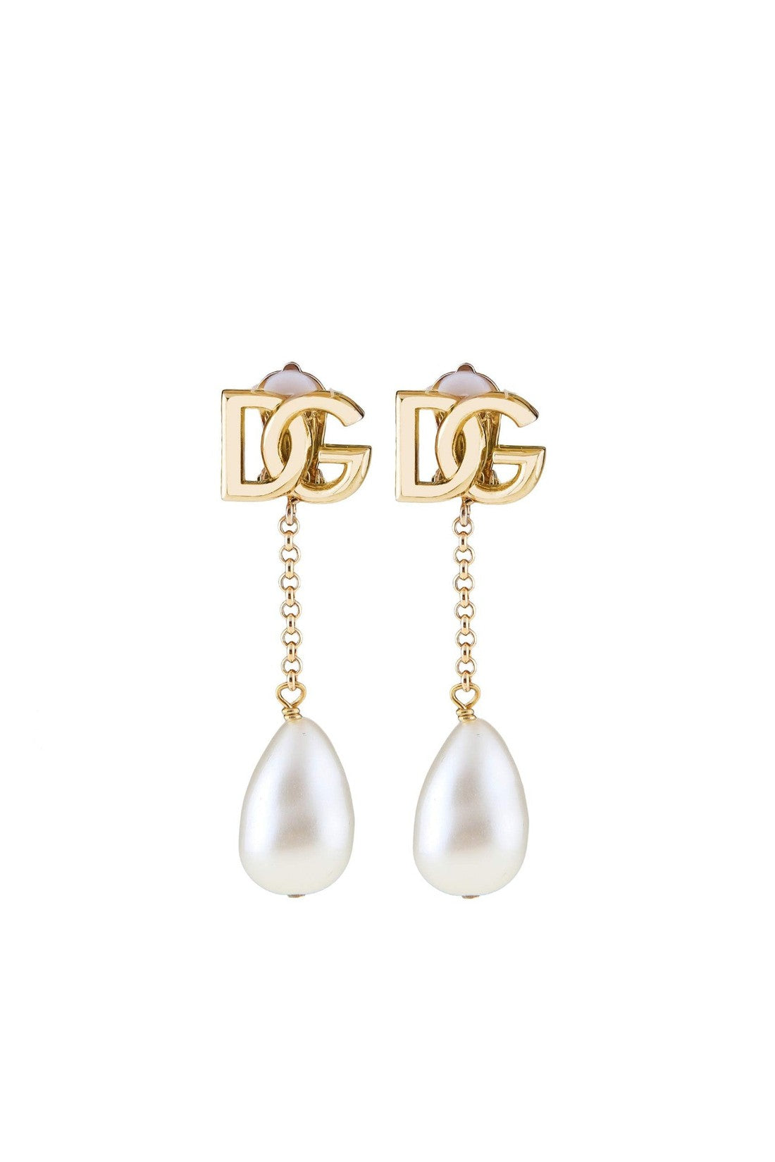 DOLCE & GABBANA-OUTLET-SALE-Dolce and gabbana clip earrings with pearls-ARCHIVIST