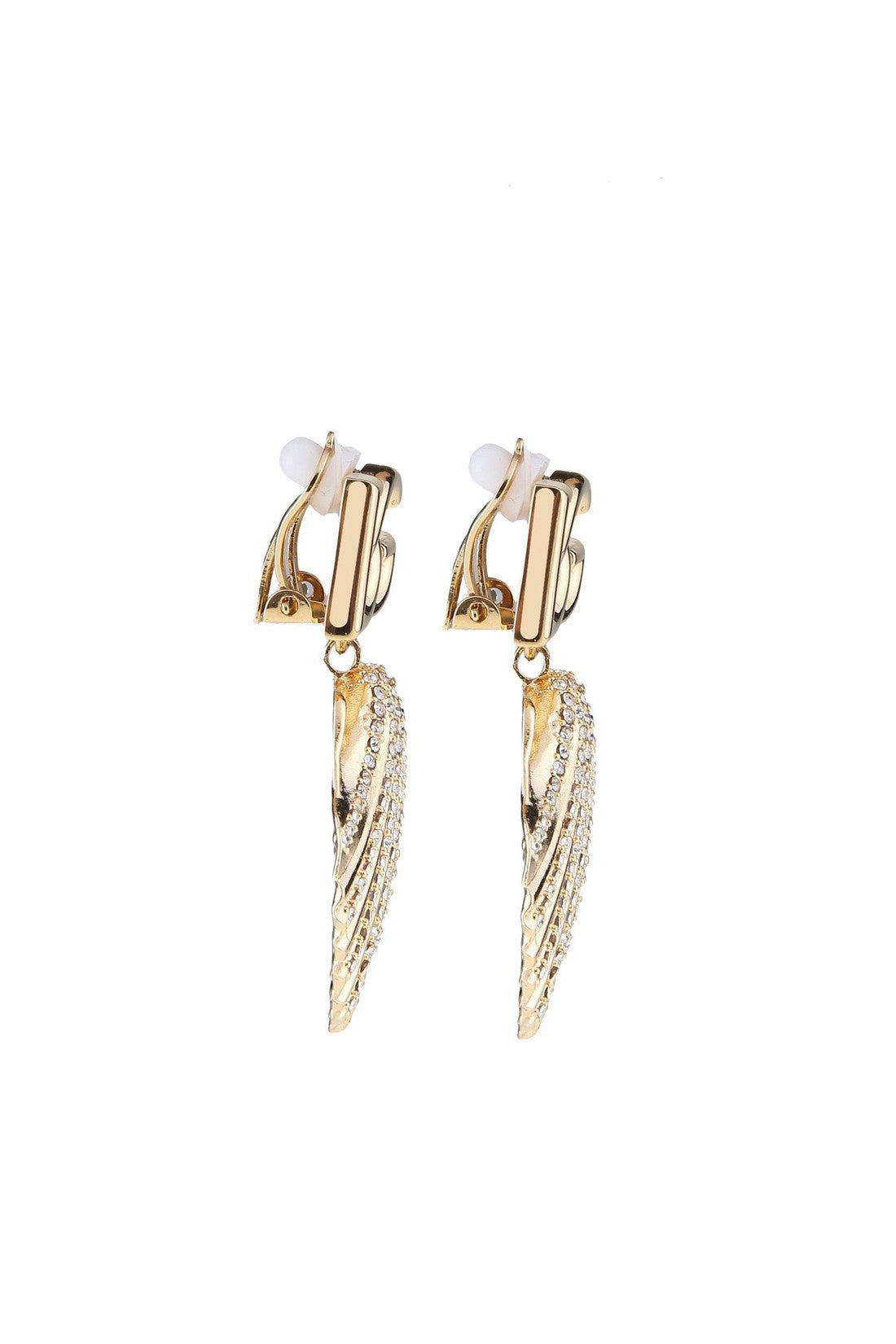 DOLCE & GABBANA-OUTLET-SALE-Dolce and gabbana earrings with dg logo and shell-ARCHIVIST