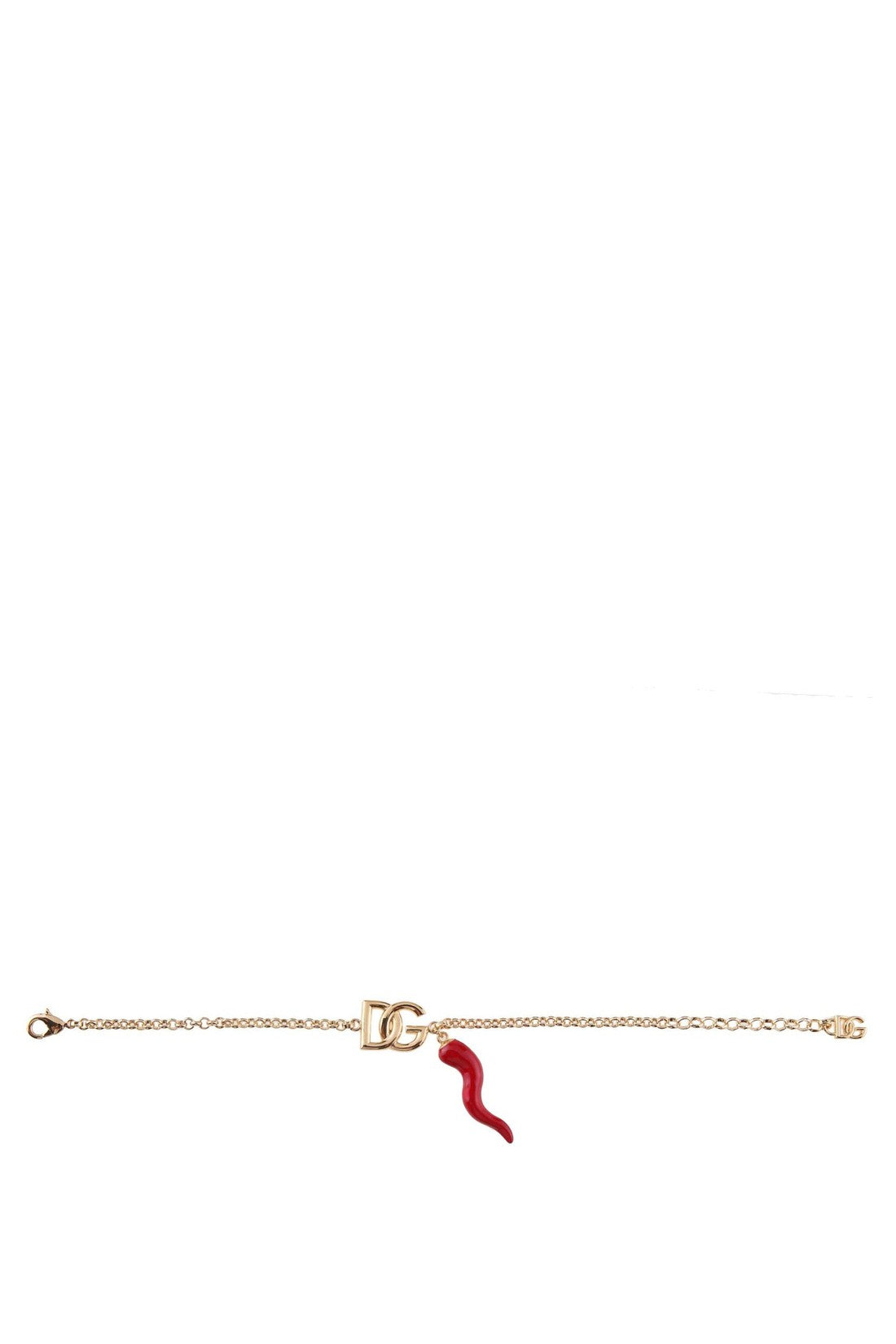 DOLCE & GABBANA-OUTLET-SALE-Dolce e gabbana bracelet with dg logo and cornet charm-ARCHIVIST