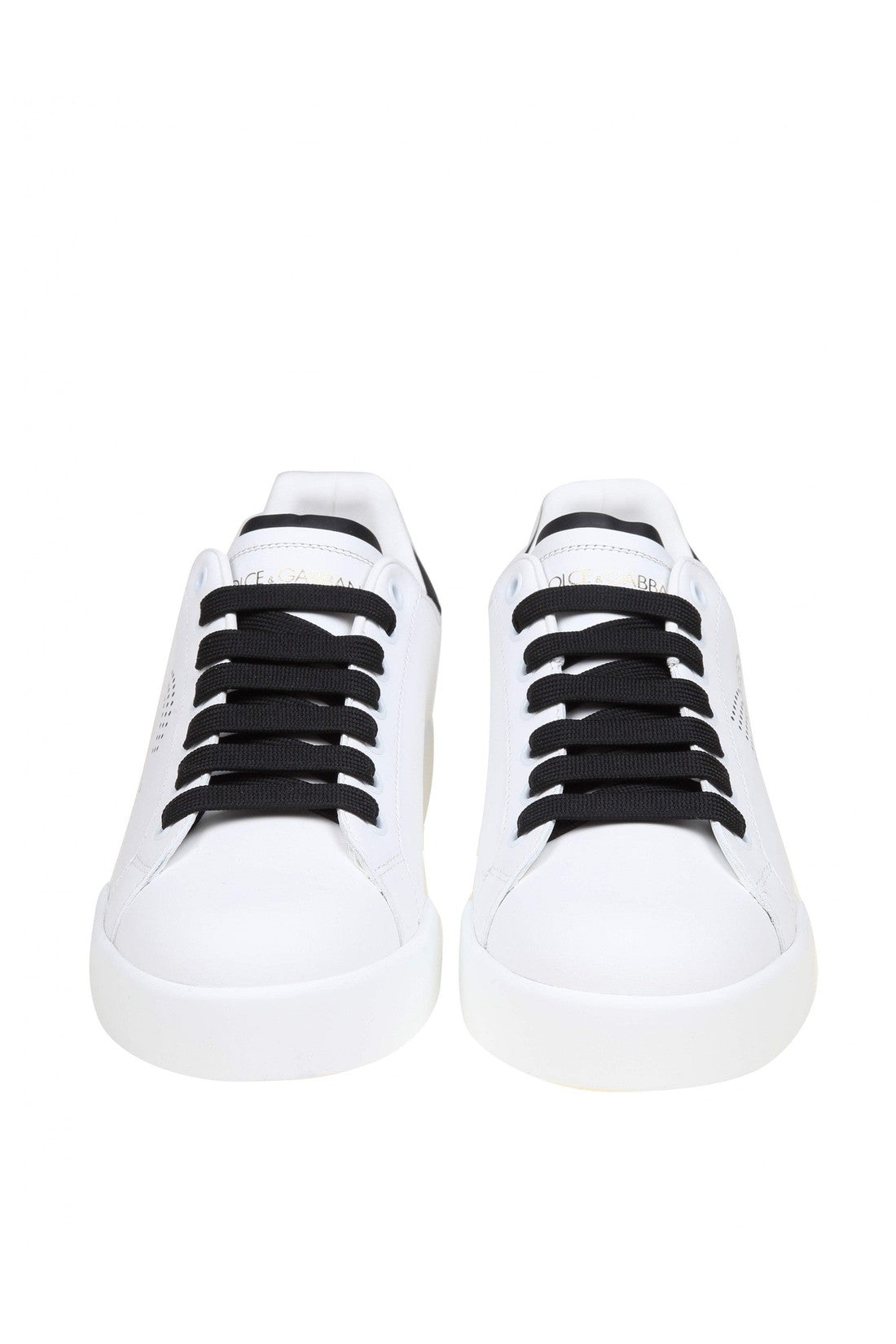 DOLCE & GABBANA-OUTLET-SALE-Dolce e gabbana portofino light sneakers in black and white leather-ARCHIVIST