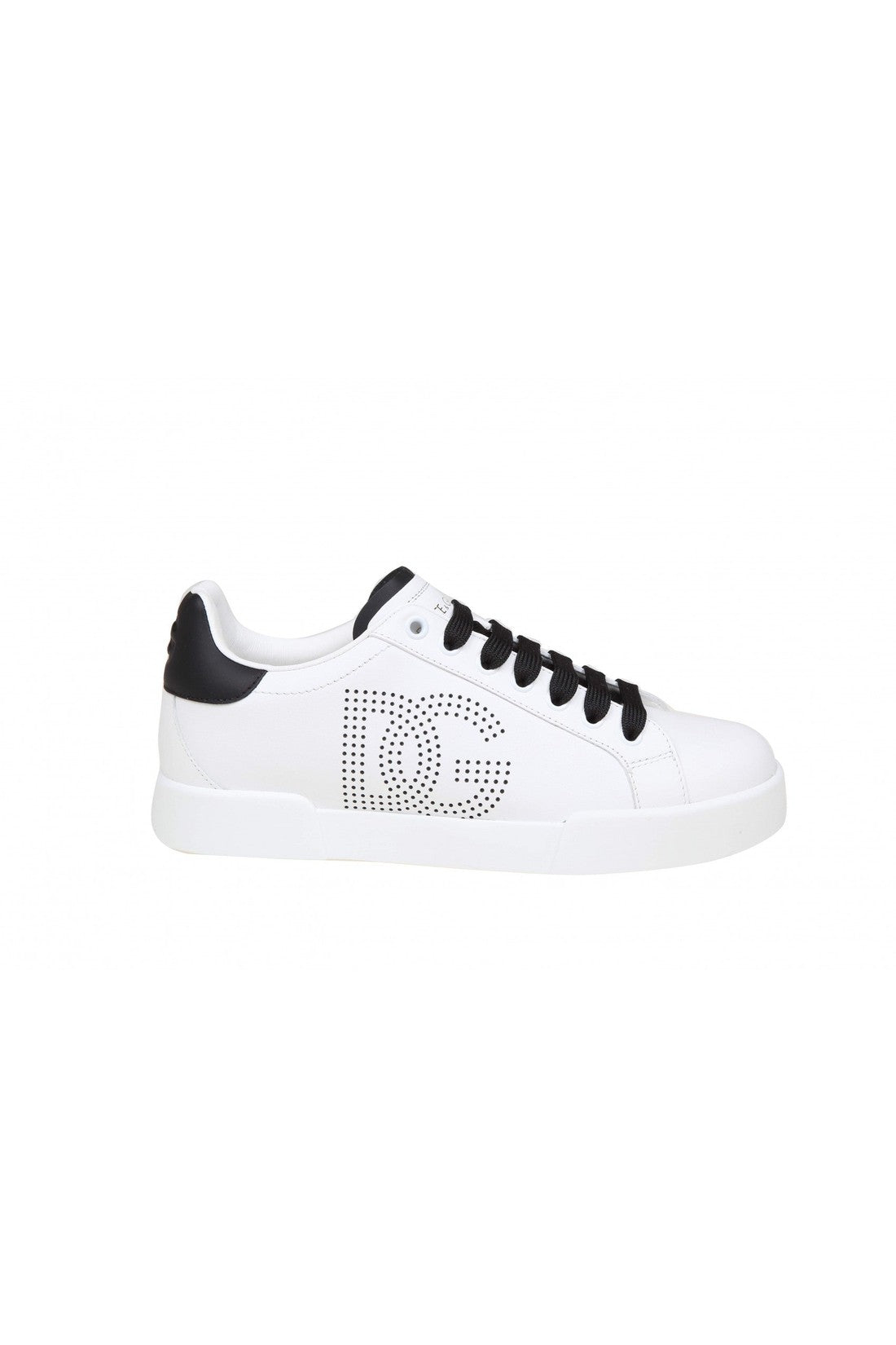 DOLCE & GABBANA-OUTLET-SALE-Dolce e gabbana portofino light sneakers in black and white leather-ARCHIVIST