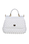 DOLCE & GABBANA-OUTLET-SALE-Dolce e gabbana raffia crochet handbag white color-ARCHIVIST