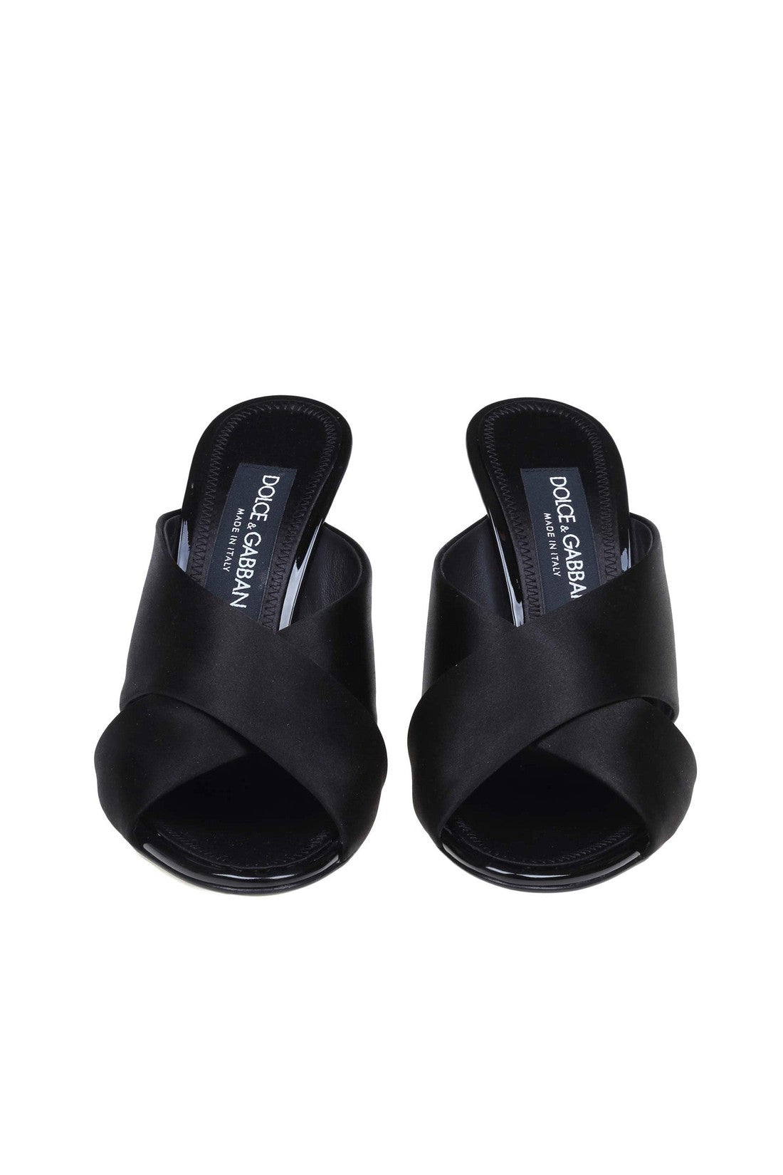 DOLCE & GABBANA-OUTLET-SALE-Dolce & gabbana black satin mules-ARCHIVIST