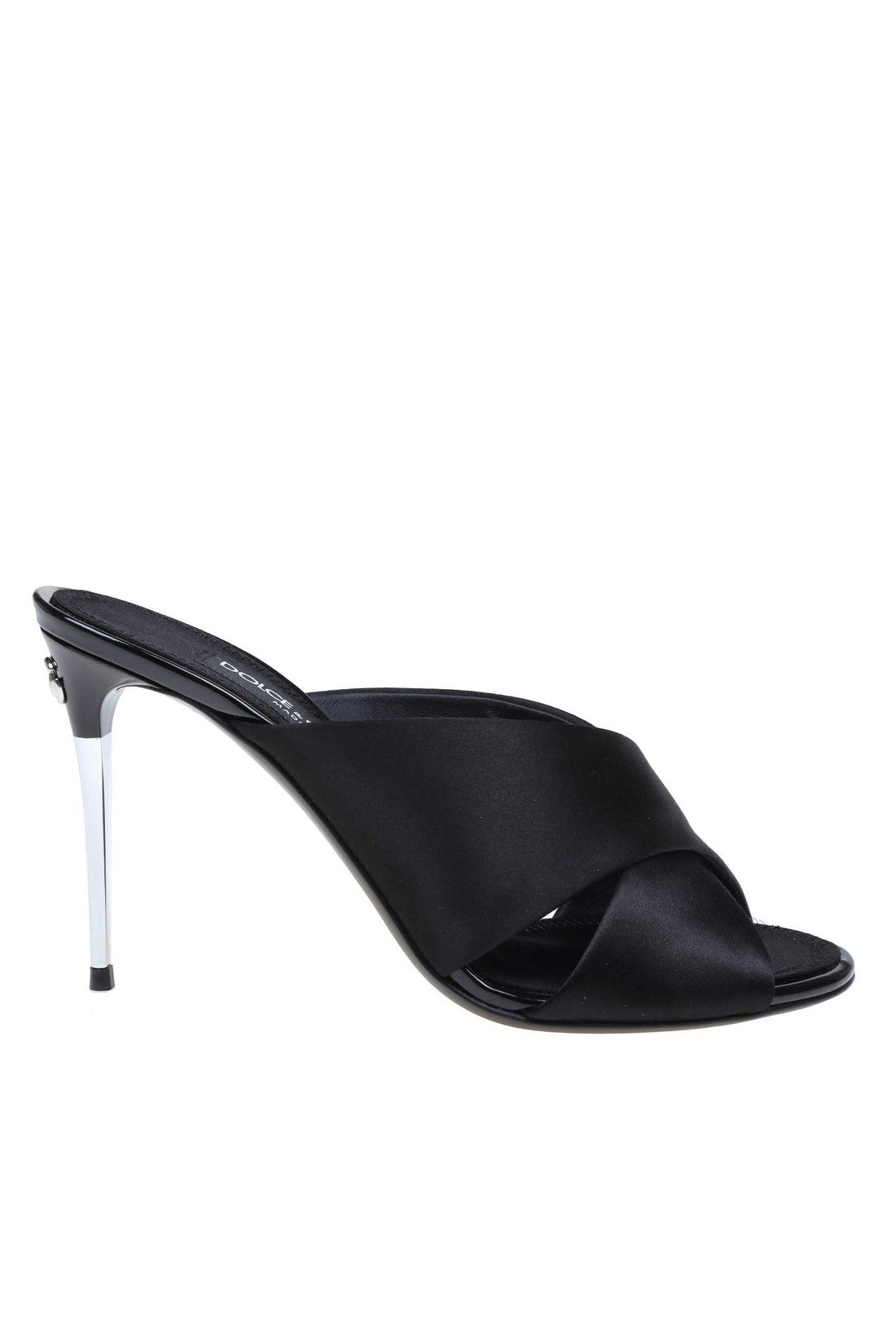 DOLCE & GABBANA-OUTLET-SALE-Dolce & gabbana black satin mules-ARCHIVIST