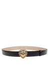 DOLCE & GABBANA-OUTLET-SALE-Dolce & gabbana devotion belt in black lux leather-ARCHIVIST