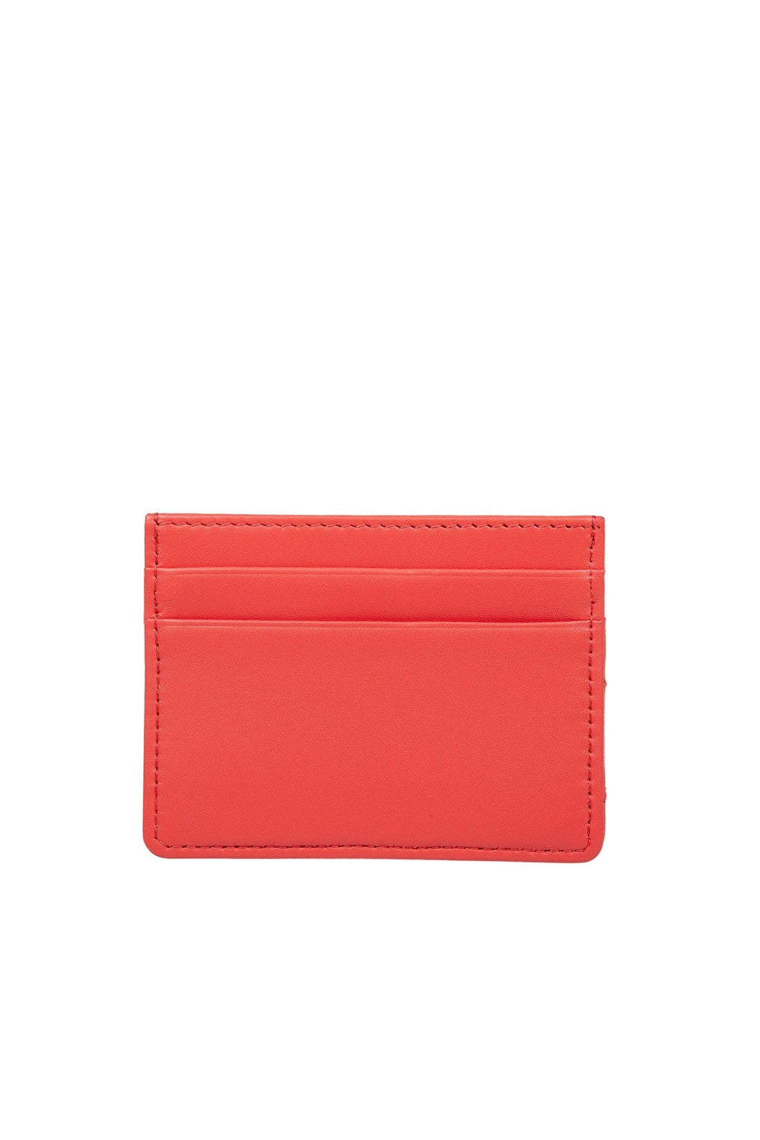 DOLCE & GABBANA-OUTLET-SALE-Dolce & gabbana devotion card holder in coral leather-ARCHIVIST