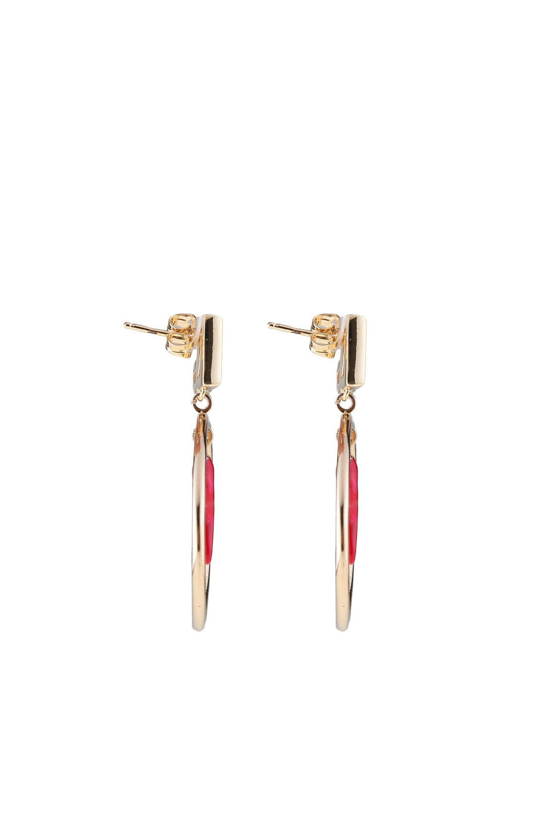 DOLCE & GABBANA-OUTLET-SALE-Dolce & gabbana hoop earrings with cornet and dg logo-ARCHIVIST