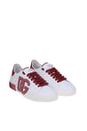 DOLCE & GABBANA-OUTLET-SALE-Dolce & gabbana low calf sneakers color white and red-ARCHIVIST