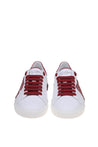 DOLCE & GABBANA-OUTLET-SALE-Dolce & gabbana low calf sneakers color white and red-ARCHIVIST