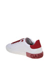 DOLCE & GABBANA-OUTLET-SALE-Dolce & gabbana low calf sneakers color white and red-ARCHIVIST