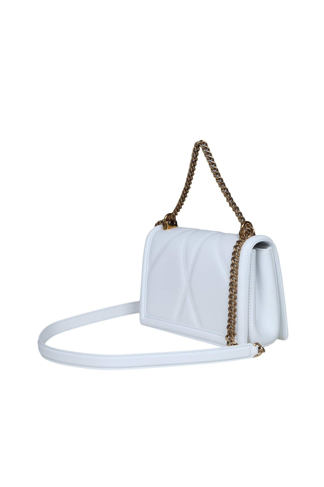 DOLCE & GABBANA-OUTLET-SALE-Dolce & gabbana medium devotion bag in matelassé nappa color white-ARCHIVIST