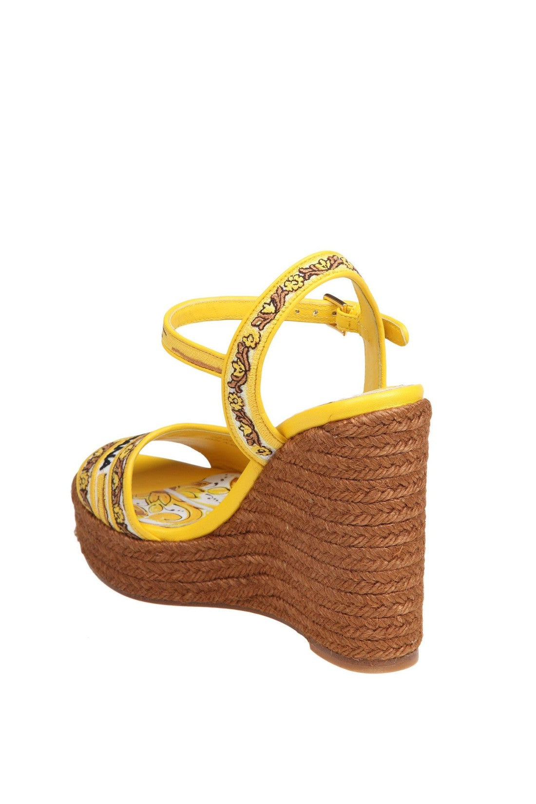 DOLCE & GABBANA-OUTLET-SALE-Dolce & gabbana multicolor lolita sandals with wedge-ARCHIVIST