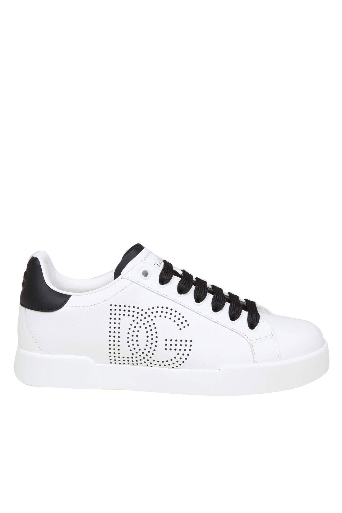 Dolce & Gabbana-OUTLET-SALE-Dolce & gabbana portofino light sneakers in black and white leather-ARCHIVIST