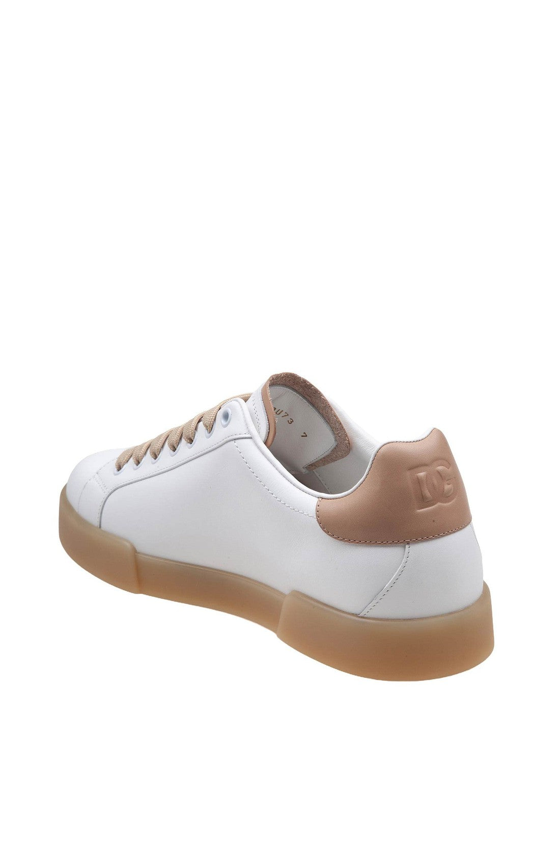 Dolce & Gabbana-OUTLET-SALE-Dolce & gabbana portofino light sneakers in white and beige leather-ARCHIVIST