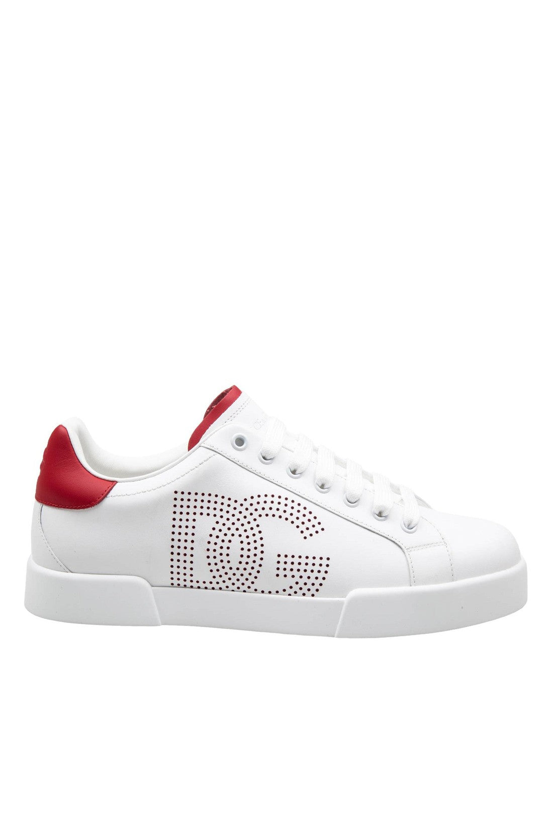 Dolce & Gabbana-OUTLET-SALE-Dolce & gabbana portofino light sneakers in white and red leather-ARCHIVIST