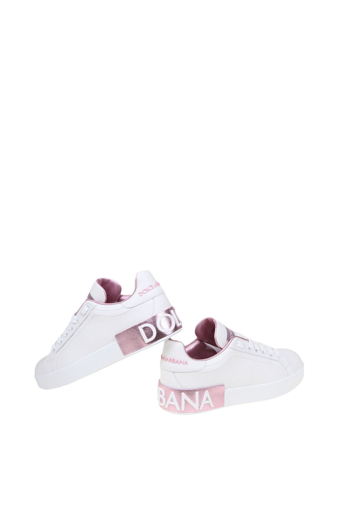 DOLCE & GABBANA-OUTLET-SALE-Dolce & gabbana portofino sneakers in white leather-ARCHIVIST