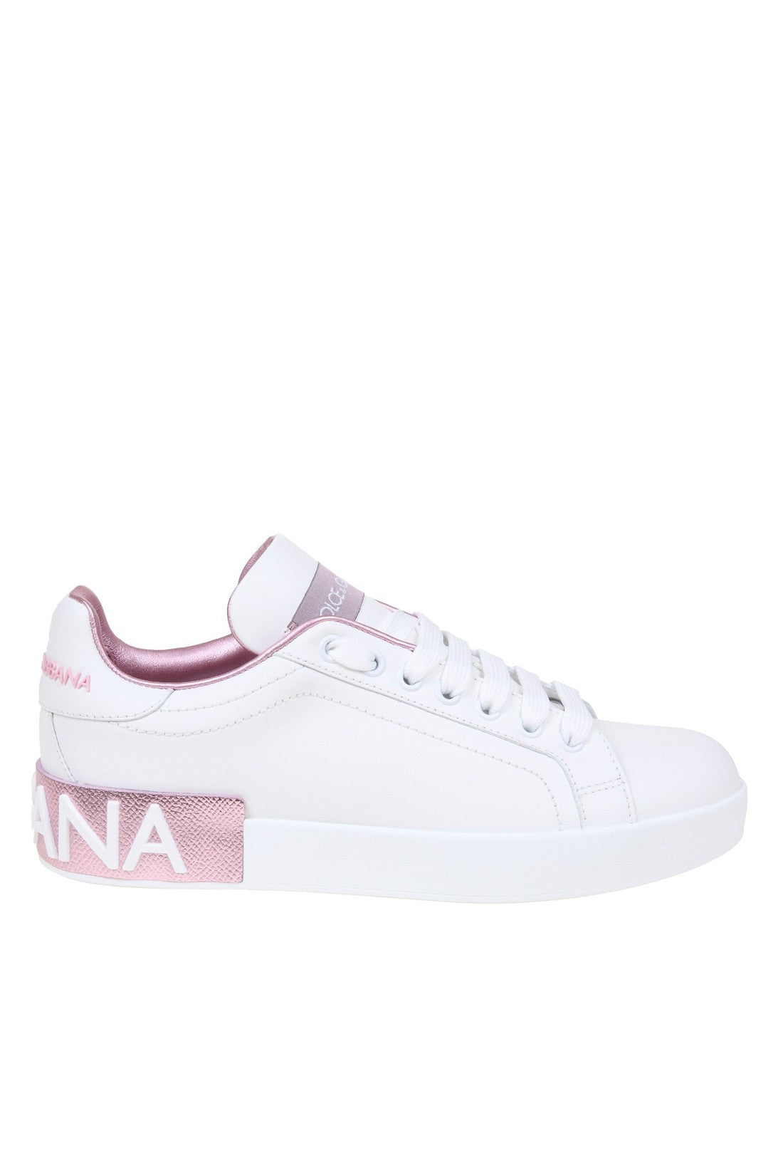 DOLCE & GABBANA-OUTLET-SALE-Dolce & gabbana portofino sneakers in white leather-ARCHIVIST