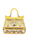 DOLCE & GABBANA-OUTLET-SALE-Dolce & gabbana sicily handbag in fabric with maiolica print-ARCHIVIST