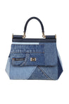 DOLCE & GABBANA-OUTLET-SALE-Dolce & gabbana sicily handbag in patchwork denim-ARCHIVIST