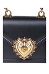 DOLCE & GABBANA-OUTLET-SALE-Dolce & gabbana small devotion handbag in black color leather-ARCHIVIST