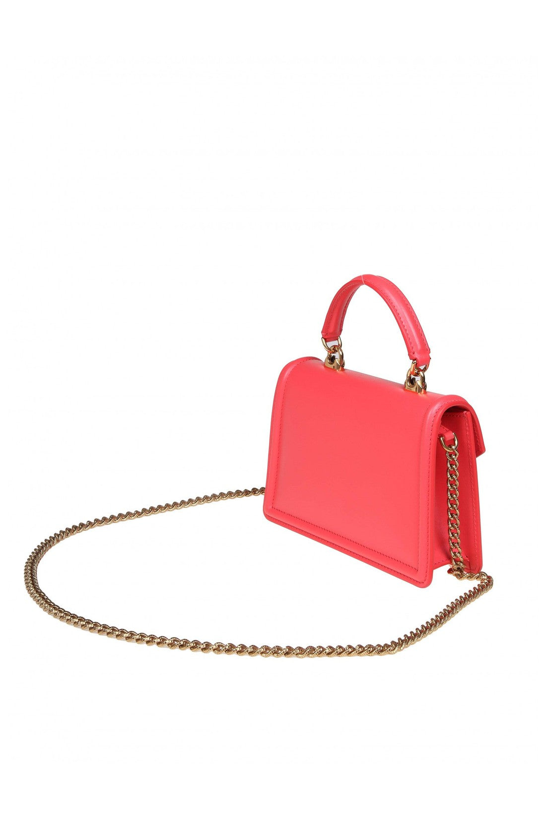 DOLCE & GABBANA-OUTLET-SALE-Dolce & gabbana small devotion handbag in coral leather-ARCHIVIST