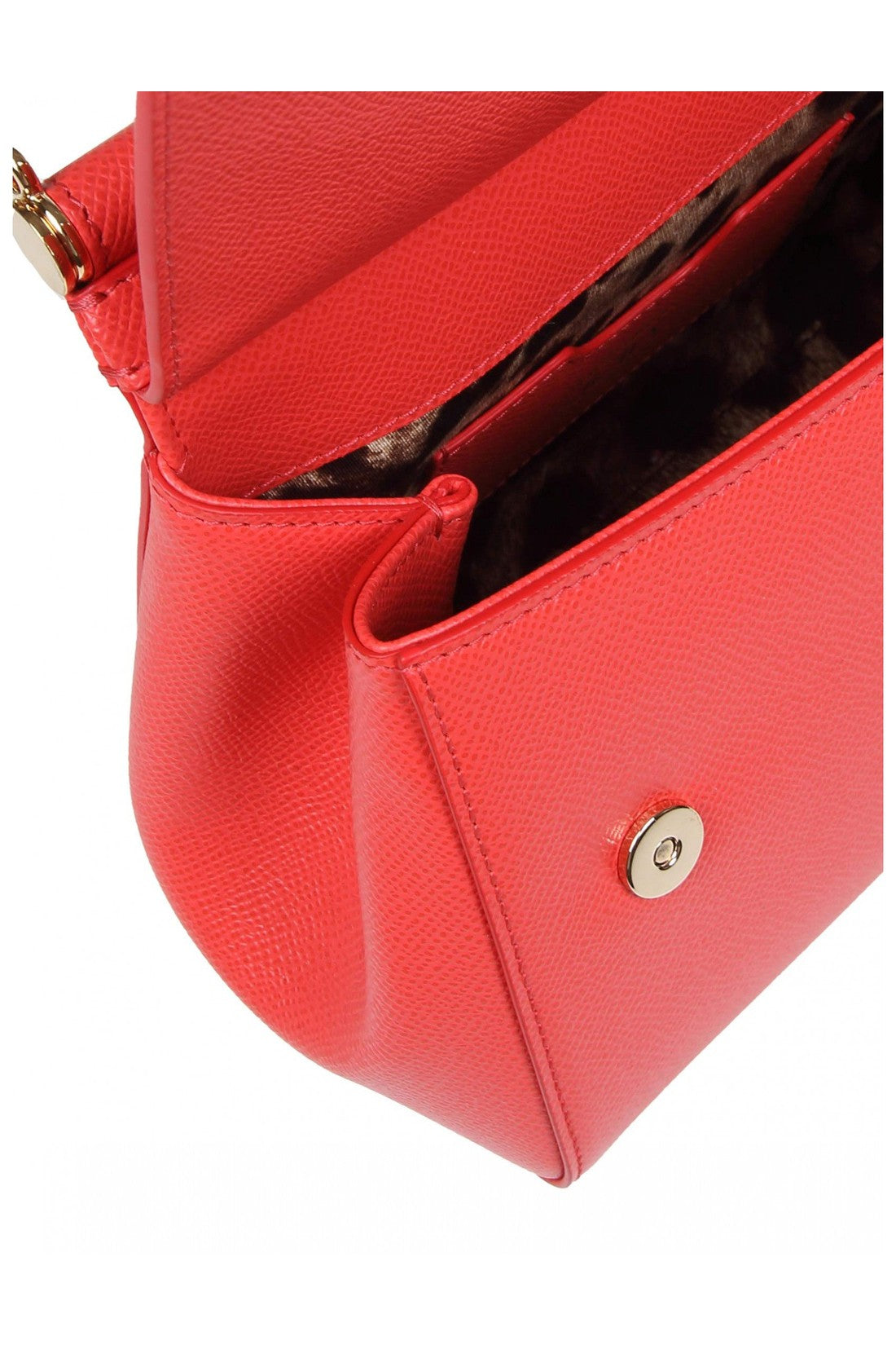 DOLCE & GABBANA-OUTLET-SALE-Dolce & gabbana small sicily bag in coral dauphine leather-ARCHIVIST