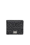 DOLCE & GABBANA-OUTLET-SALE-Dolce & gabbana wallet in jacquard fabric with logo-ARCHIVIST