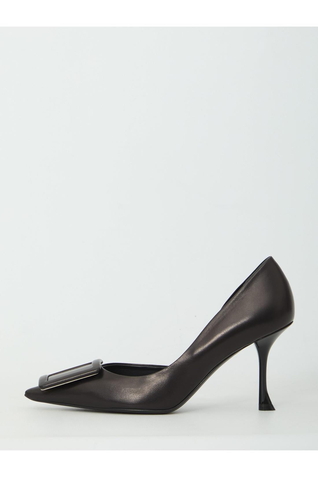 Roger Vivier-OUTLET-SALE-Dorsay Viv pumps in The City leather-ARCHIVIST