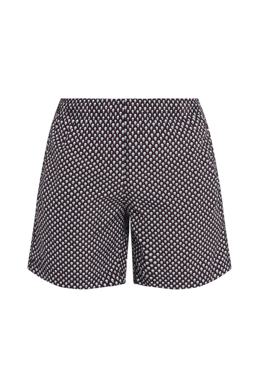 Alexander McQueen-OUTLET-SALE-Dots Skull Logo Swim Shorts-ARCHIVIST