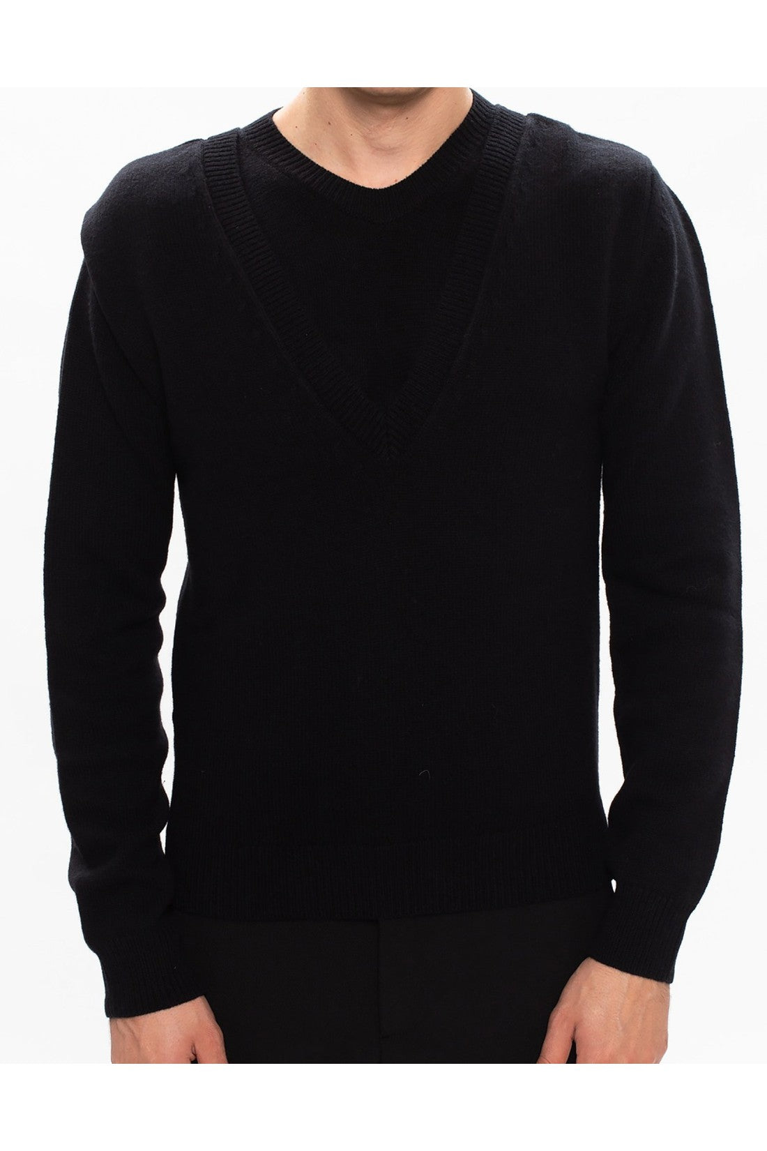 Bottega Veneta-OUTLET-SALE-Double Neck Wool Sweater-ARCHIVIST